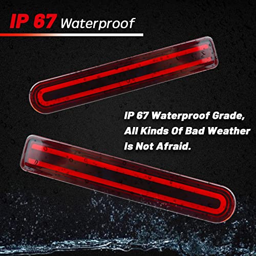 PGTOPONE DRL Red Lens LED Rear Fog Daytime Running Lamp Dynamic Sequential LED Turn Signal Light Function Compatible with Toyota FJ Cruiser 2007-2022 Accessories - Image 4