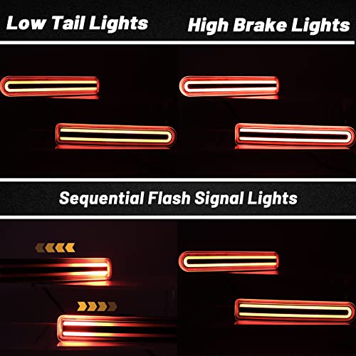 PGTOPONE DRL Red Lens LED Rear Fog Daytime Running Lamp Dynamic Sequential LED Turn Signal Light Function Compatible with Toyota FJ Cruiser 2007-2022 Accessories - Image 3