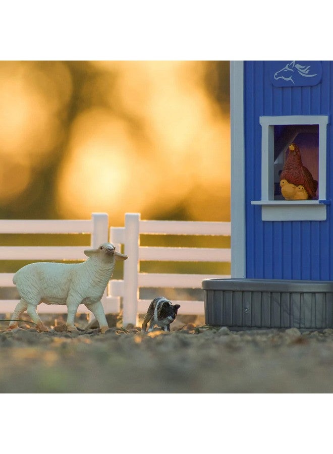 Breyer Breyer Horses Breyer Farms Home at The Barn Playset | 10 Piece Playset | 1 Stablemates Horses Included | 15" L x 4" W x 10" H | 1:32 Scale | Model 59241 , Blue - Image 3