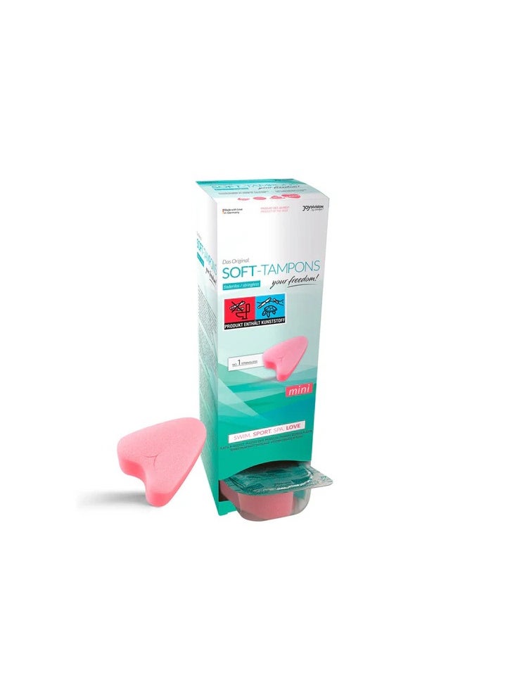 Joy Division - Soft-Tampons Mini I 10 Pieces I Threadless tampons for Sports, Swimming & spa I Menstrual sponges Ultra Soft I Easy Insertion & Removal I Soft Tampon Without Thread - Image 1