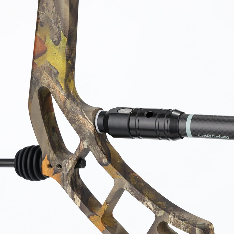 Sunya Archery Bow Stabilizer for Compound Bow, Carbon Fiber Body Flexible Core, Damping System and Weights Kit, 8",10",12" 15" in Expedition Series - Image 4