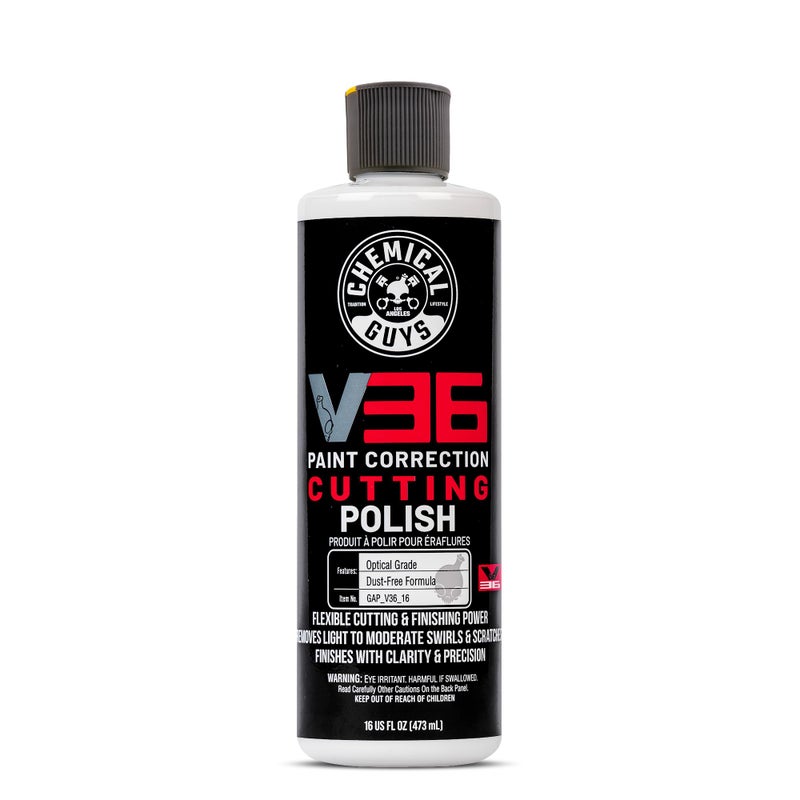 Chemical Guys Gap_V36_16 V36 Optical Grade Cutting Polish (16 oz), White