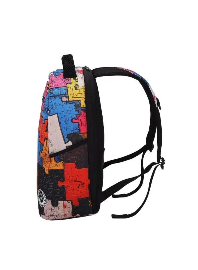 Rovaux  Vibrant Streetwear Puzzle Graphic Backpack  | Best Price UAE