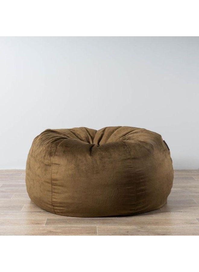 بوف بحشوة إسفنجية مخملية – مريح وأنيق لون بنى