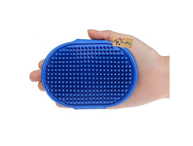 Western Era Grooming Pet Shampoo Round Brush, Soothing Massage Rubber Bristles Curry Comb for Dogs, Cats & Horse Washing, Professional Quality (Pack of One) (Random) - Image 3