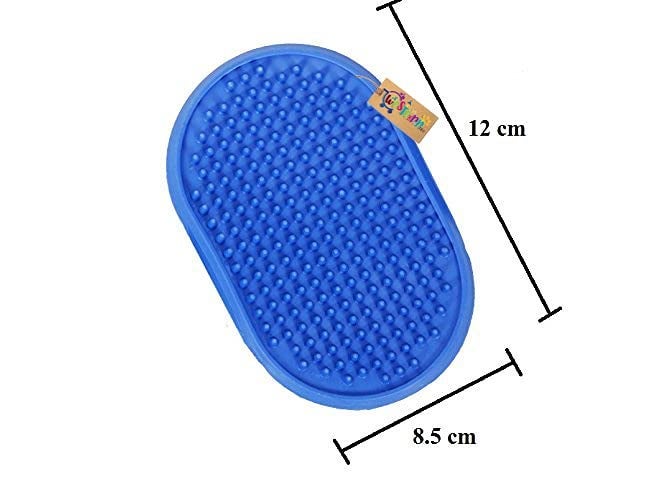 Western Era Grooming Pet Shampoo Round Brush, Soothing Massage Rubber Bristles Curry Comb for Dogs, Cats & Horse Washing, Professional Quality (Pack of One) (Random) - Image 4