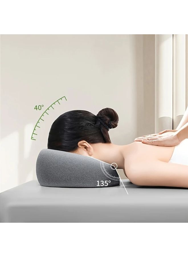 Grey Ergonomic U Shaped Neck Support Pillow For Sleeping Travel Home Cervical Support With Zippered Polyester Cover Machine Washable - Image 5