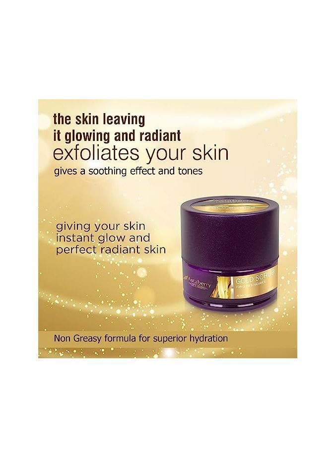 Astaberry Professional Gold Scrub For Glow and Radiance Skin  500ml - Image 3