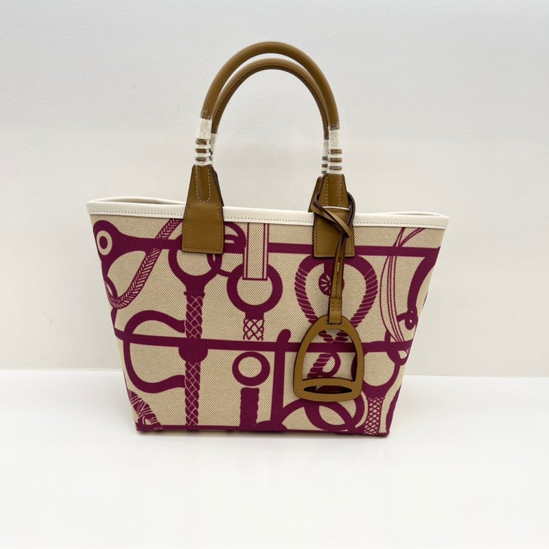 Women'S Bag High-End Fashionable All-Match Underarm Tote Bag Hand-Woven Cowhide Canvas Contrast Color Portable Vegetable Basket Bag - Image 1