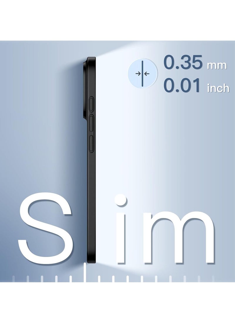 Raxoom Ultra-Slim 0.35mm iPhone 16 Pro Case (6.3 Inch) â€“ Lightweight Matte Finish, Full Camera Protection, Minimalist Hard Cover (Black) - Image 3