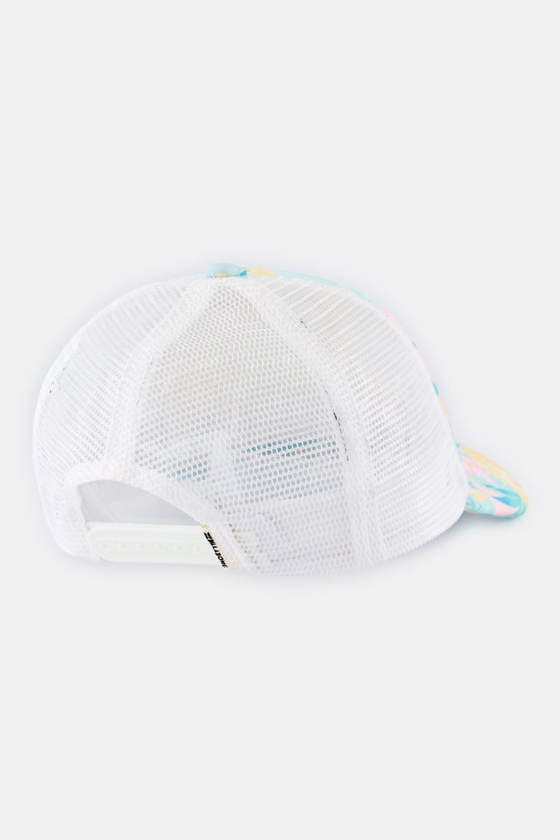 Billabong Kids Girl Floral Print Snapback Cap, Multicolor - Image 2