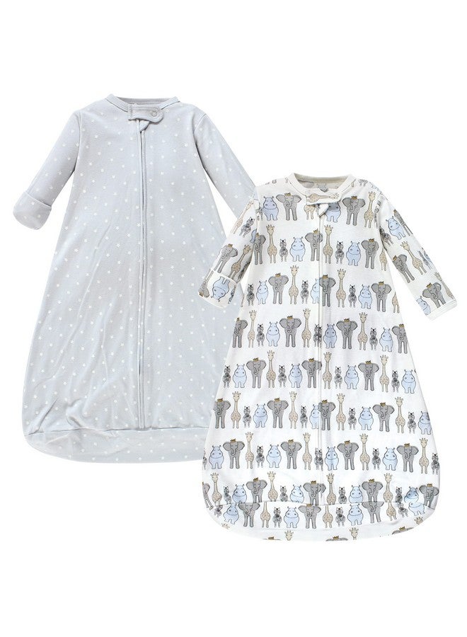 Hudson Baby Unisex Baby Cotton Long-Sleeve Wearable Sleeping Bag, Sack, Blanket, Royal Safari, 18-24 Months - Image 1