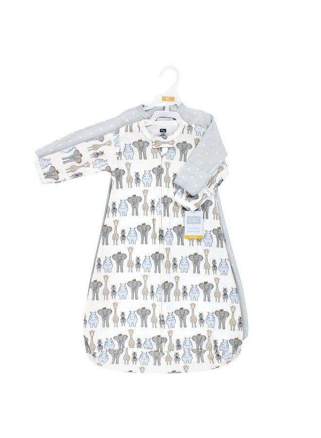 Hudson Baby Unisex Baby Cotton Long-Sleeve Wearable Sleeping Bag, Sack, Blanket, Royal Safari, 18-24 Months - Image 2