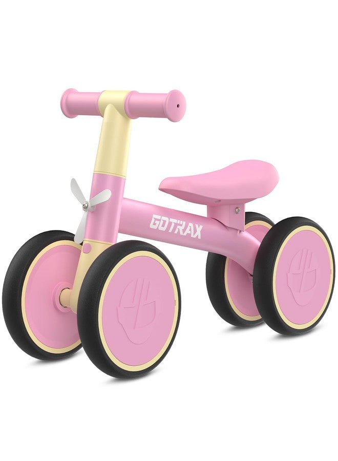 Gotrax Baby Balance Bike 1-2 Years, 7" Front & Rear Silent Wheels, Sturdy Steel Frame 66 lbs Load, Quick 2-Min Assembly, CPC Certified, Comfortable Soft Seat, Toddler Birthday Gift for Boys&Girls Pink - Image 1