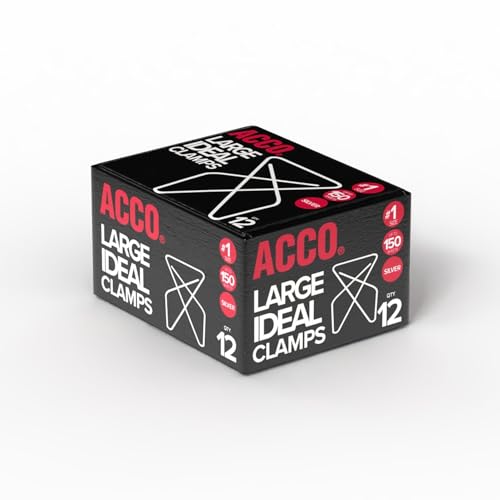 ACCO Brands Acco Brand Ideal Paper Clamp (Butterfly Clamp), Smooth Finish, No.1 Size (Large), 12/Box (A7072610) - Image 3