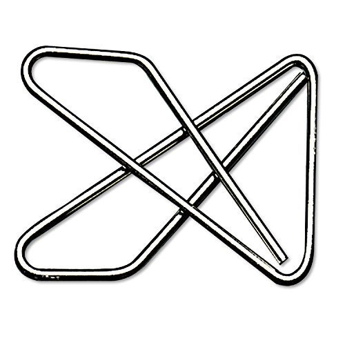 ACCO Brands Acco Brand Ideal Paper Clamp (Butterfly Clamp), Smooth Finish, No.1 Size (Large), 12/Box (A7072610) - Image 2