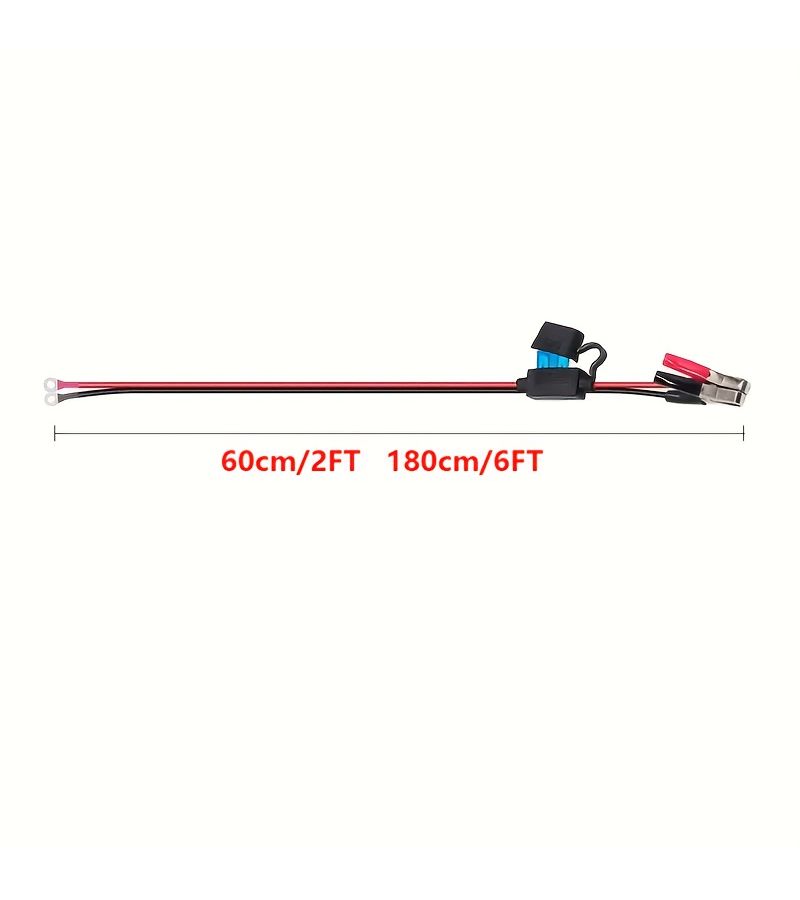 16 Gauge Tinned Copper Wire Car Battery Jumper Cable Tin Plated Corrosion Resistant Long Service Life Red 6 Feet - Image 2