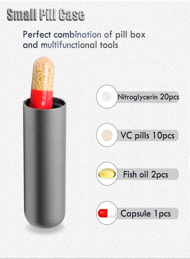 PPFISH EDC Titanium Small Pill Case, Mini Keychain Pill Holder, EDC Pill Container Portable Pocket Pill Box Organizer for Travel Purse - Image 3