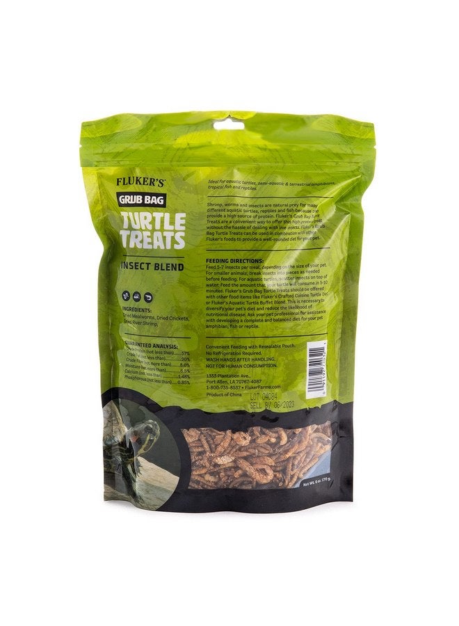 فلكرز أكياس طعام السلاحف من فلوكر، مزيج من الحشرات، روبيان نهري مجفف بالتجميد، صراصير، وديدان طحينية، عالية البروتين، للسلاحف المائية والبرمائيات والزواحف، 6 أونصة - Image 3