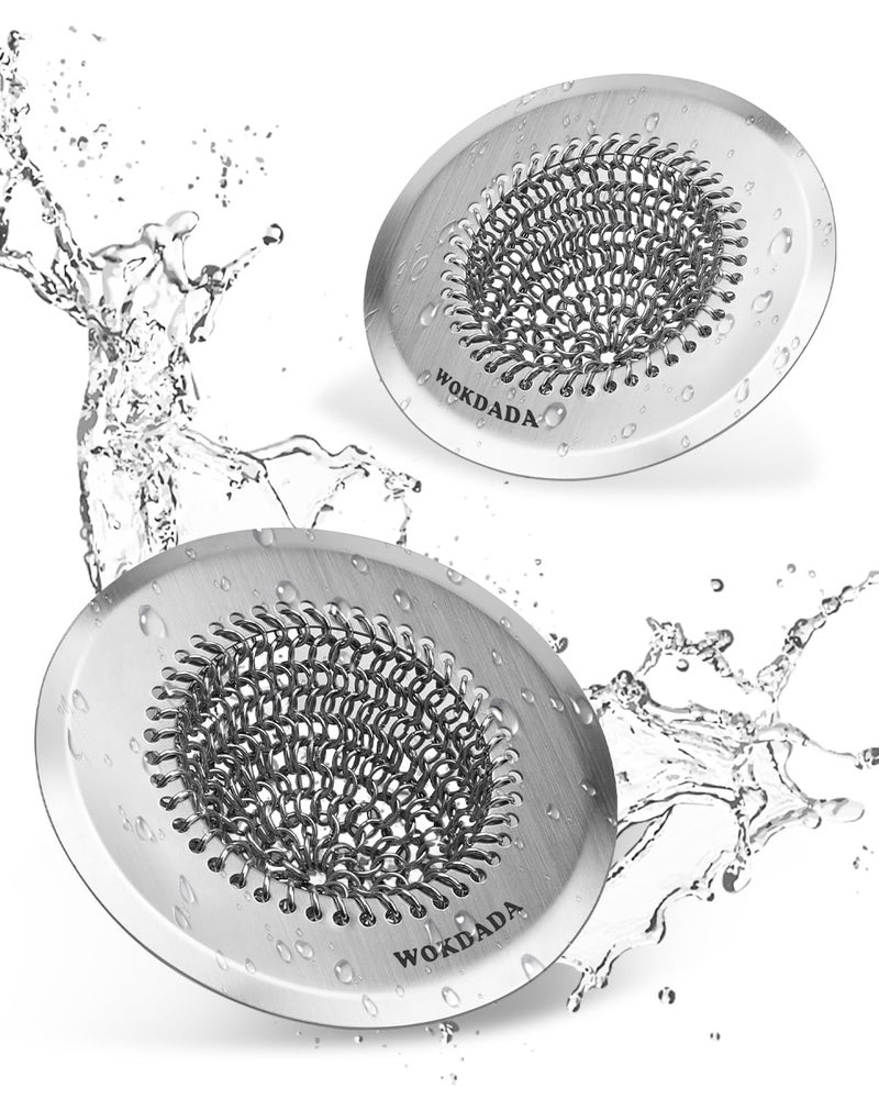 Sink Drain Strainer Reversible Easy Clean Mesh Sink Strainer with 304 Stainless Steel Wokdada Revolutionary AntiRust Large Kitchen Sink Strainer Food Catcher for Garbage Disposal Without Clogging