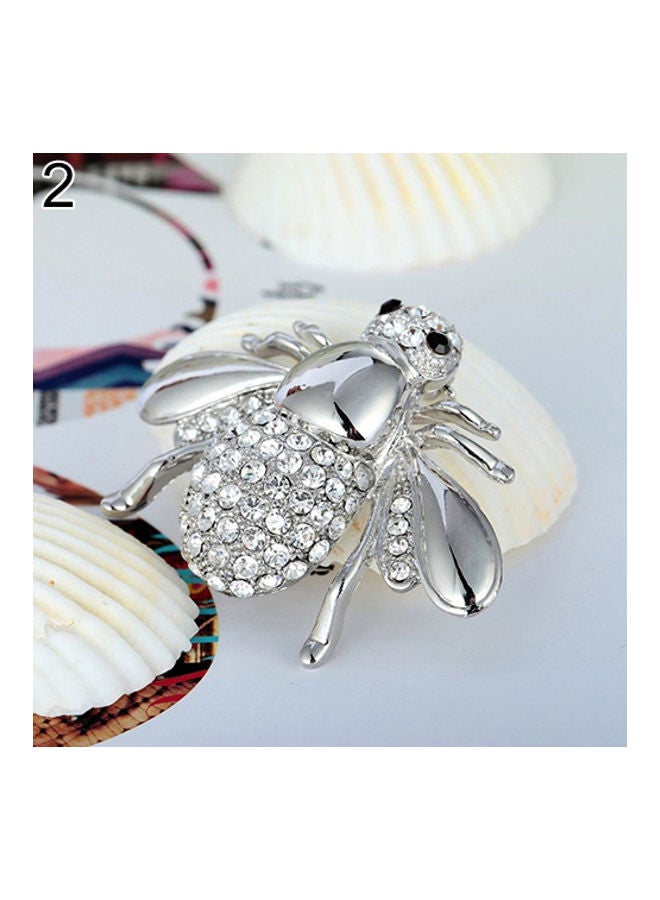 Loquat Adorable Honey Bee Rhinestone Crystal Costume Pin Brooch