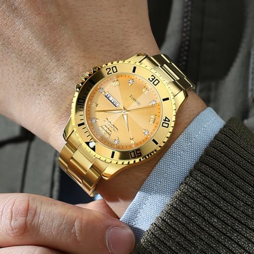 OPK Watch for Men Diamond Black Dial Analog Waterproof Stainless Steel Casua Business Men‘s Wristwatches - Image 2