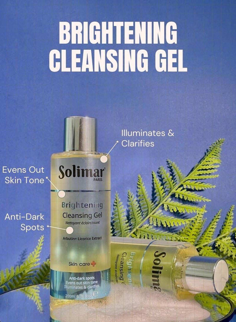Solimar Paris Brightening Cleansing Gel 200ml – Radiance & Deep Pore Cleanser for clear even skin tone - Image 5