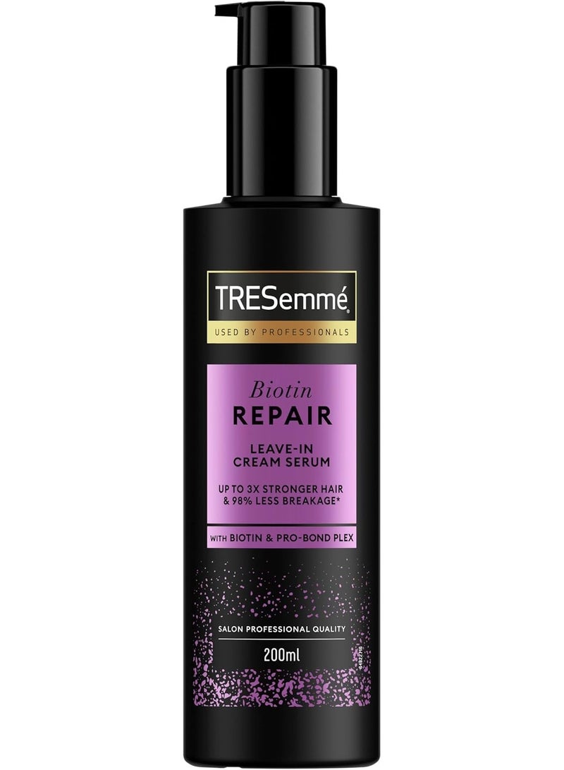 تريزيمي كريم تريسمي بيوتين ريبير الذي يُترك على الشعر، سيروم للشعر مع البيوتين وبرو-بوند بليكس، لتقوية الشعر حتى 3 أضعاف وتقليل التقصف بنسبة 98% - 200 مل - Image 1