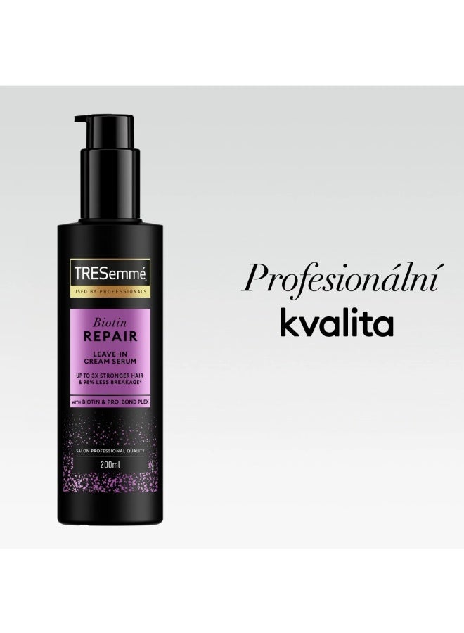 تريزيمي كريم تريسمي بيوتين ريبير الذي يُترك على الشعر، سيروم للشعر مع البيوتين وبرو-بوند بليكس، لتقوية الشعر حتى 3 أضعاف وتقليل التقصف بنسبة 98% - 200 مل - Image 3