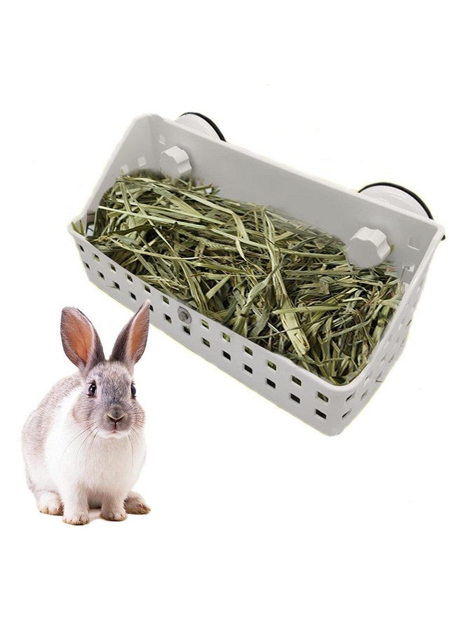 كاثسون وحدة تغذية تبن للأرانب من كاثسون، حامل تبن للأرانب، وحدة تغذية تبن لخنزير غينيا، حامل تبن بلاستيكي للأرانب، حيوانات صغيرة من نوع شنشيلة النمس (7.5 × 4.7 × 5.5 بوصة) - Image 1