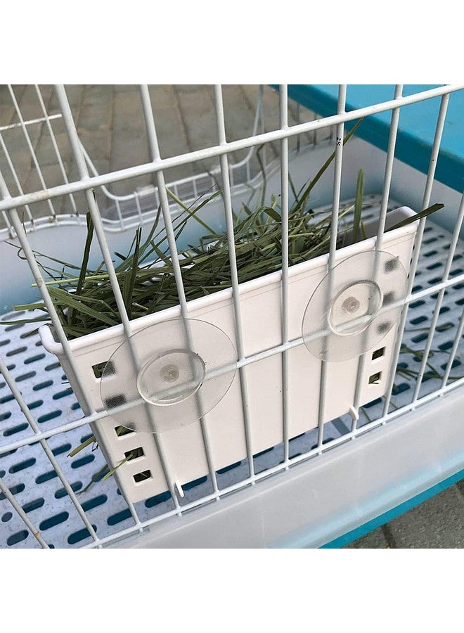 كاثسون وحدة تغذية تبن للأرانب من كاثسون، حامل تبن للأرانب، وحدة تغذية تبن لخنزير غينيا، حامل تبن بلاستيكي للأرانب، حيوانات صغيرة من نوع شنشيلة النمس (7.5 × 4.7 × 5.5 بوصة) - Image 5