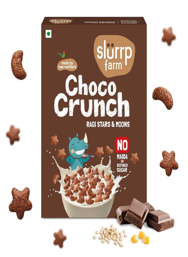Slurrp Farm Choco Crunch Chocolate Cereal | No Maida, No Refined Sugar, No Added Colour | Ragi Stars and Moons | Healthy Breakfast for Kids | 300 g - Image 1