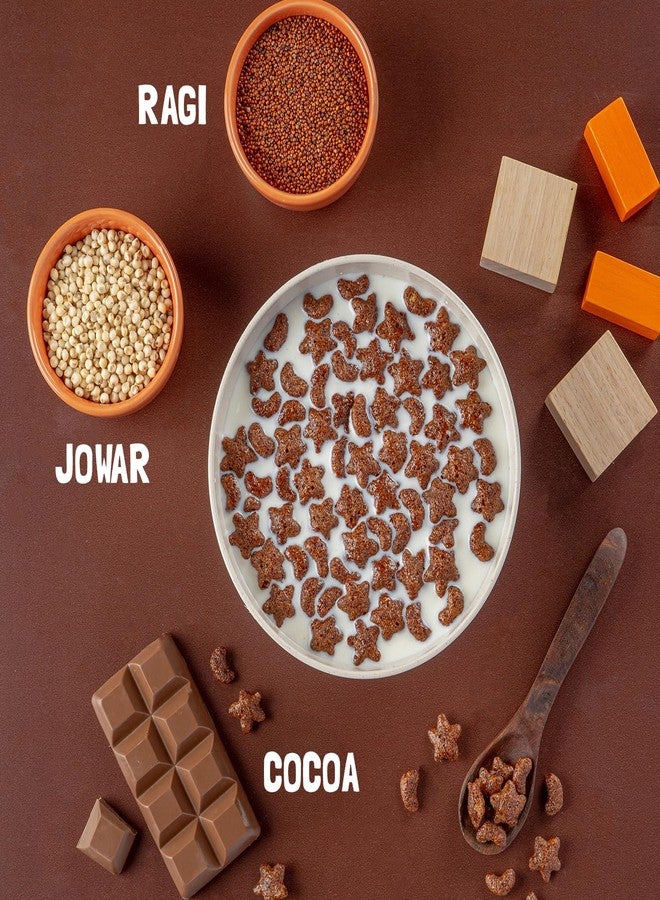 Slurrp Farm Choco Crunch Chocolate Cereal | No Maida, No Refined Sugar, No Added Colour | Ragi Stars and Moons | Healthy Breakfast for Kids | 300 g - Image 5