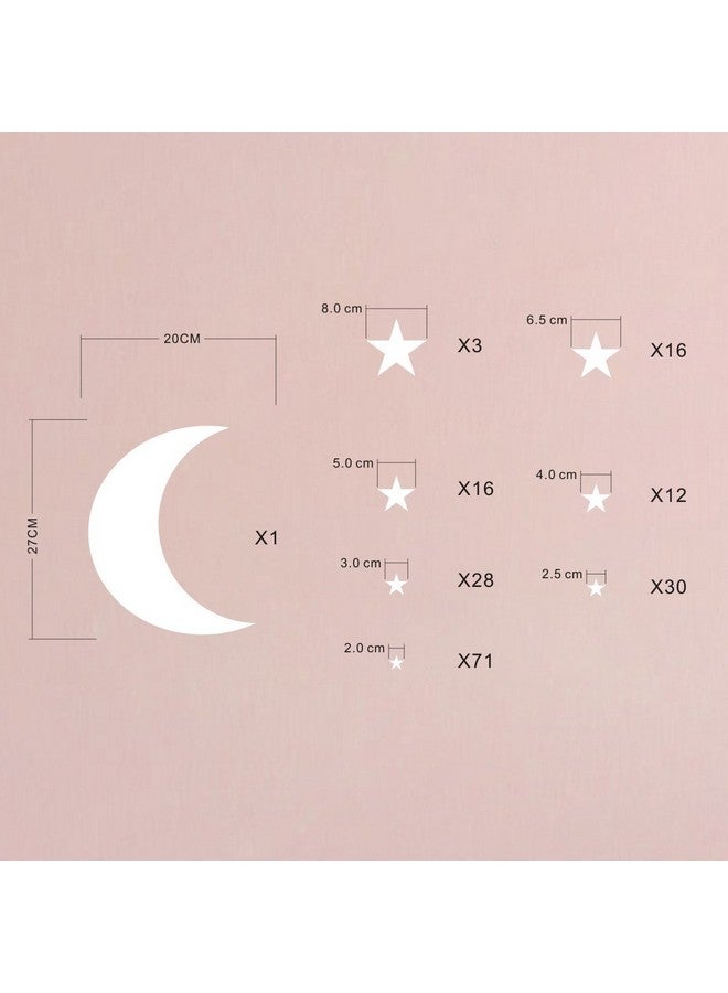 JURUOXIN Moon and Stars Wall Decal Vinyl Sticker for Kids Boy Girls Baby Room Decoration Good Night Nursery Wall Decor Home House Bedroom Design YMX16 (White) - Image 5