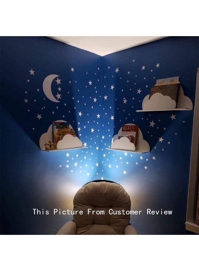 JURUOXIN Moon and Stars Wall Decal Vinyl Sticker for Kids Boy Girls Baby Room Decoration Good Night Nursery Wall Decor Home House Bedroom Design YMX16 (White) - Image 2