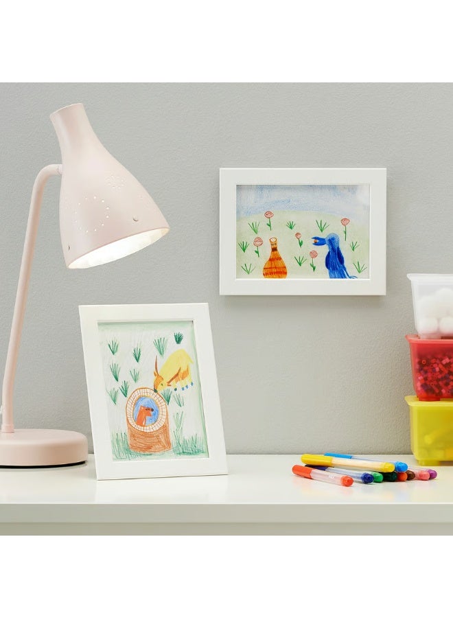 FISKBO Wall Picture Frame, Wall Hanging Photo Frame, Mounted Frame for Home, Office (Plastic & Fibreboard) White 13 x 18 cm - Image 2