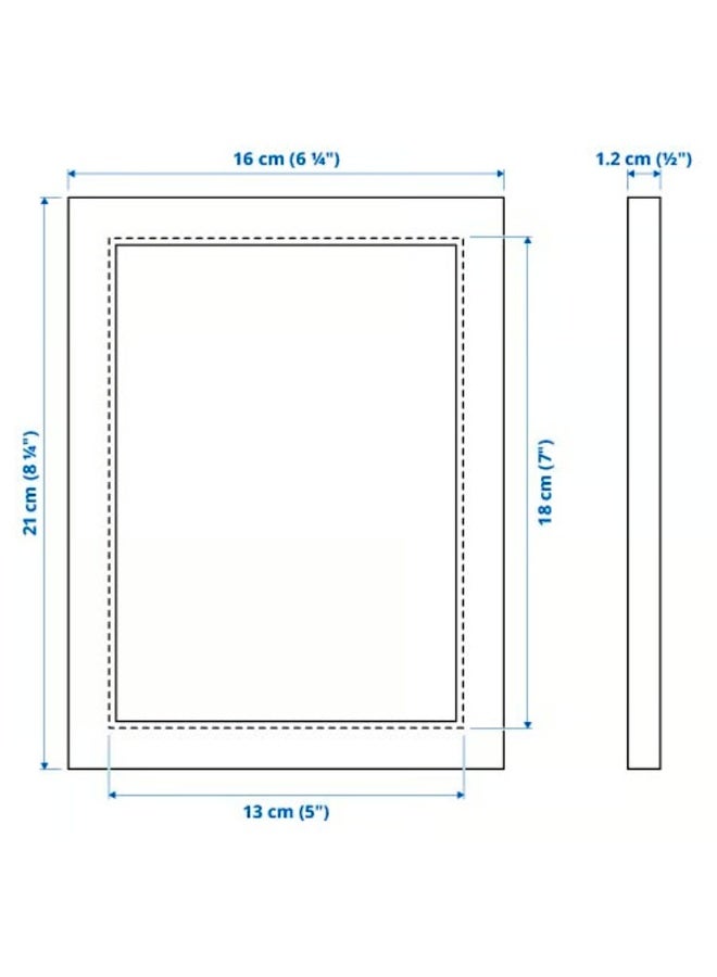 FISKBO Wall Picture Frame, Wall Hanging Photo Frame, Mounted Frame for Home, Office (Plastic & Fibreboard) White 13 x 18 cm - Image 5