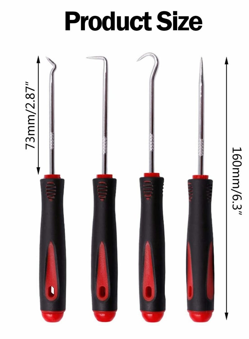 Hook Pick Set, 4 Pcs Precision Pick & Hook Set Hose Removal Hook Set Car Auto Repair Maintenance Tools for Oil Seal Puller - Image 5