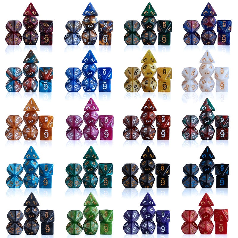 CiaraQ DND Dice Sets - 26 X 7 Polyhedral Dice (182pcs) with a Large Drawstring Bag Great for Dungeons and Dragons, Role Playing Table Game. - Image 2