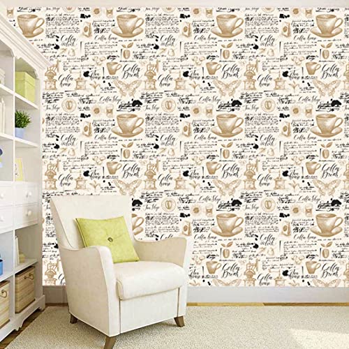 WallDaddy -Self Adhesive Wallpapers (Coffee Shop) Wall Stickers Extra Large (300x40cm) for Bedroom | Livingroom | Kitchen | Hall Etc - Image 3
