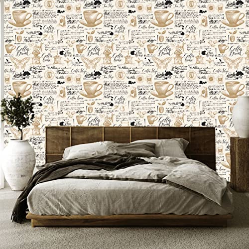 WallDaddy -Self Adhesive Wallpapers (Coffee Shop) Wall Stickers Extra Large (300x40cm) for Bedroom | Livingroom | Kitchen | Hall Etc - Image 4