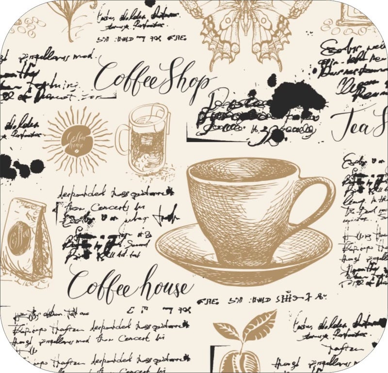 WallDaddy -Self Adhesive Wallpapers (Coffee Shop) Wall Stickers Extra Large (300x40cm) for Bedroom | Livingroom | Kitchen | Hall Etc - Image 1