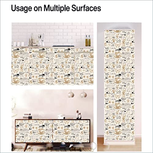 WallDaddy -Self Adhesive Wallpapers (Coffee Shop) Wall Stickers Extra Large (300x40cm) for Bedroom | Livingroom | Kitchen | Hall Etc - Image 5