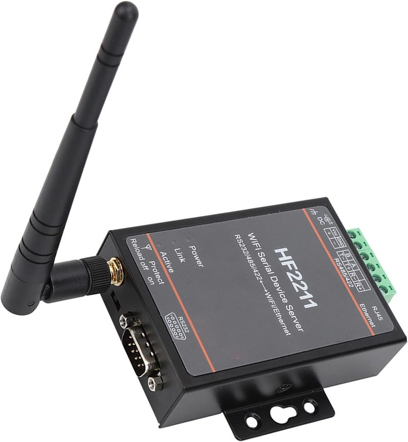Naroote HF2211 Serial Server, RS232 RS485 RS422 to WiFi Ethernet Converter, MCU Flash Converter with IP Modbus TLS AES Encryption, Ideal for Network Communication - Image 1