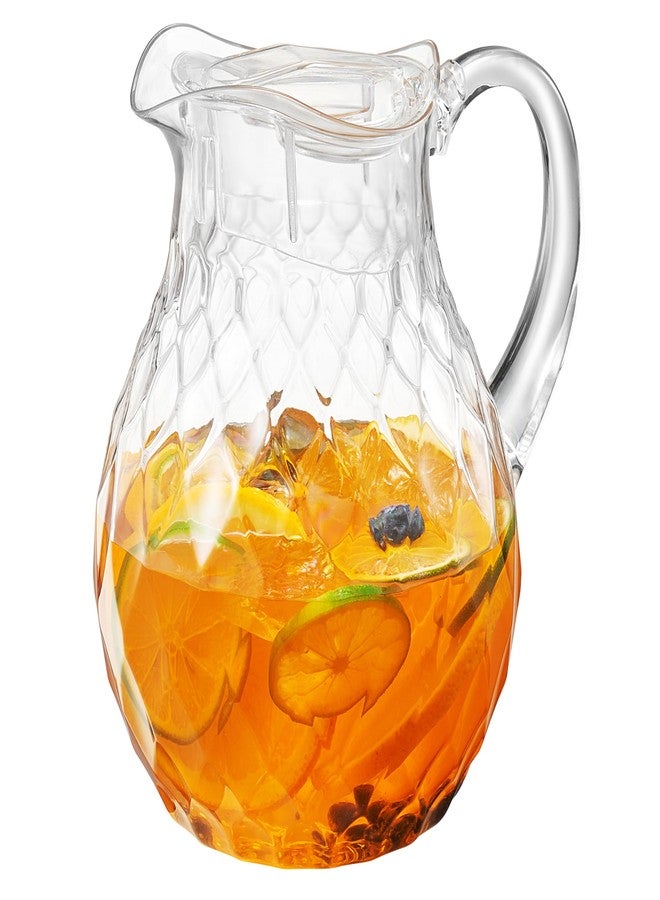 Khen - Wavy - Acrylic Pitcher (66 oz) Clear Plastic Water Pitcher with Lid, Fridge Jug, BPA-Free, Shatter-Proof, Great for Iced Tea, Sangria, Lemonade, Juice, Milk, and More, 750ml, BPA-Free - Image 1