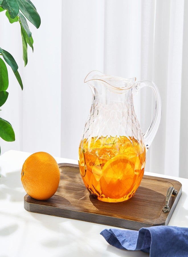 Khen - Wavy - Acrylic Pitcher (66 oz) Clear Plastic Water Pitcher with Lid, Fridge Jug, BPA-Free, Shatter-Proof, Great for Iced Tea, Sangria, Lemonade, Juice, Milk, and More, 750ml, BPA-Free - Image 2