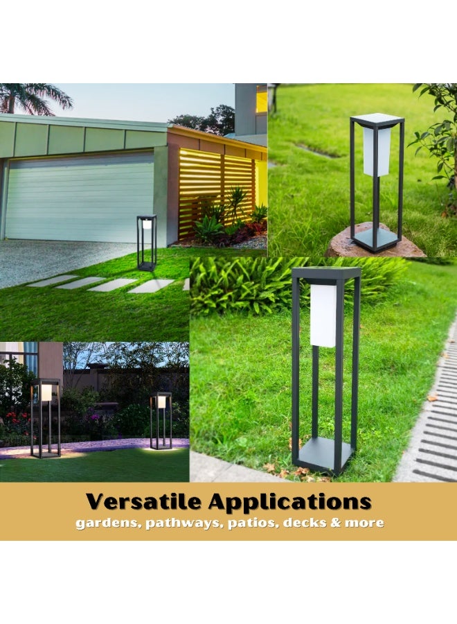 Vmax Solar Garden Post Lamps | Remote Control | 60 CM | 3 Color Change | 3000K Warm, 4500K Natural, 6000K Cool, White Light | Outdoor Porch, Deck, Patio, Yard, Garden, Lawn (15.1 x 15.1 x 60 Cm) - Image 5