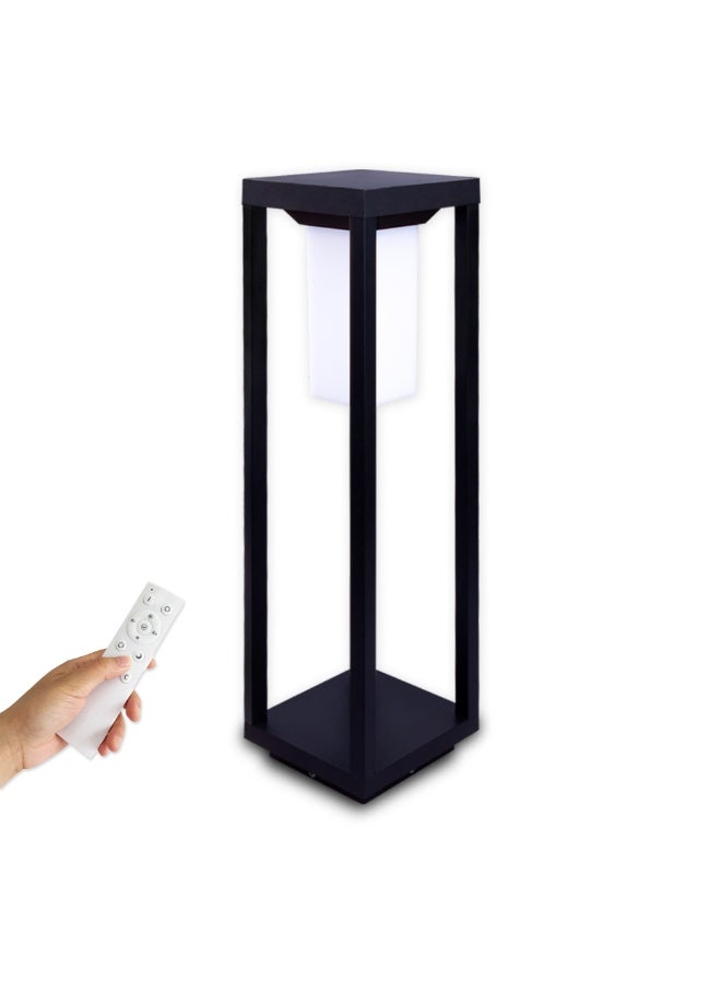 Vmax Solar Garden Post Lamps | Remote Control | 60 CM | 3 Color Change | 3000K Warm, 4500K Natural, 6000K Cool, White Light | Outdoor Porch, Deck, Patio, Yard, Garden, Lawn (15.1 x 15.1 x 60 Cm) - Image 2