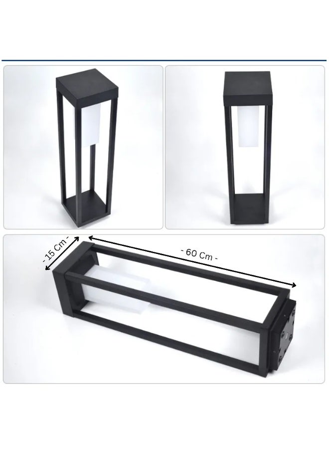 Vmax Solar Garden Post Lamps | Remote Control | 60 CM | 3 Color Change | 3000K Warm, 4500K Natural, 6000K Cool, White Light | Outdoor Porch, Deck, Patio, Yard, Garden, Lawn (15.1 x 15.1 x 60 Cm) - Image 4