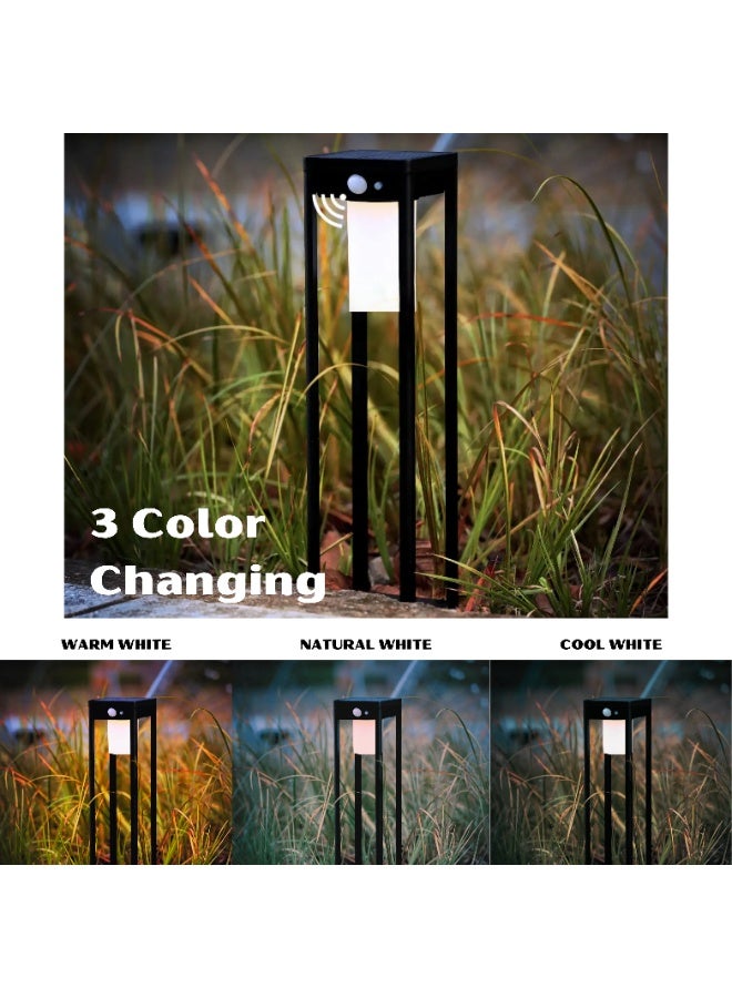 Vmax Solar Garden Post Lamps | Remote Control | 60 CM | 3 Color Change | 3000K Warm, 4500K Natural, 6000K Cool, White Light | Outdoor Porch, Deck, Patio, Yard, Garden, Lawn (15.1 x 15.1 x 60 Cm) - Image 3